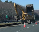 Digging a trench along the median