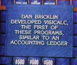 TV screen: Dan Bricklin developed VisiCalc, the first of these programs, similar to an accounting ledger.