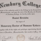 Diploma: Degree of Honorary Doctor of Humane Letters