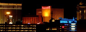 Mirage, Harrah's, Imperial Palace and lights