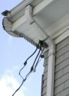 Roof overhand and power lines