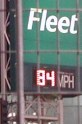 Display above the field with 84 MPH on the display after a pitch
