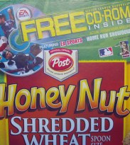 Post Honey Nut Shreaded Wheat box with Free CD-ROM inside promotion